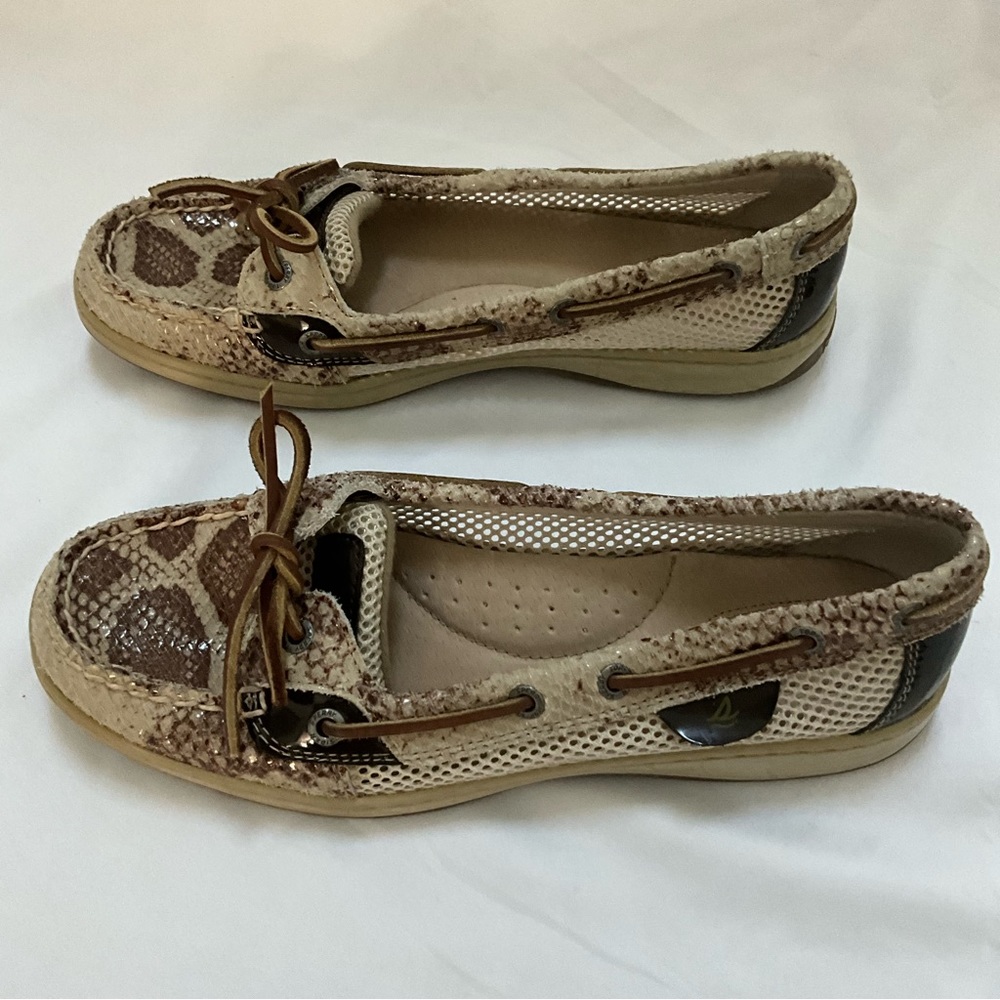 Sperry Top-Sider 8.5 Angelfish Brown Python Leath… - image 2